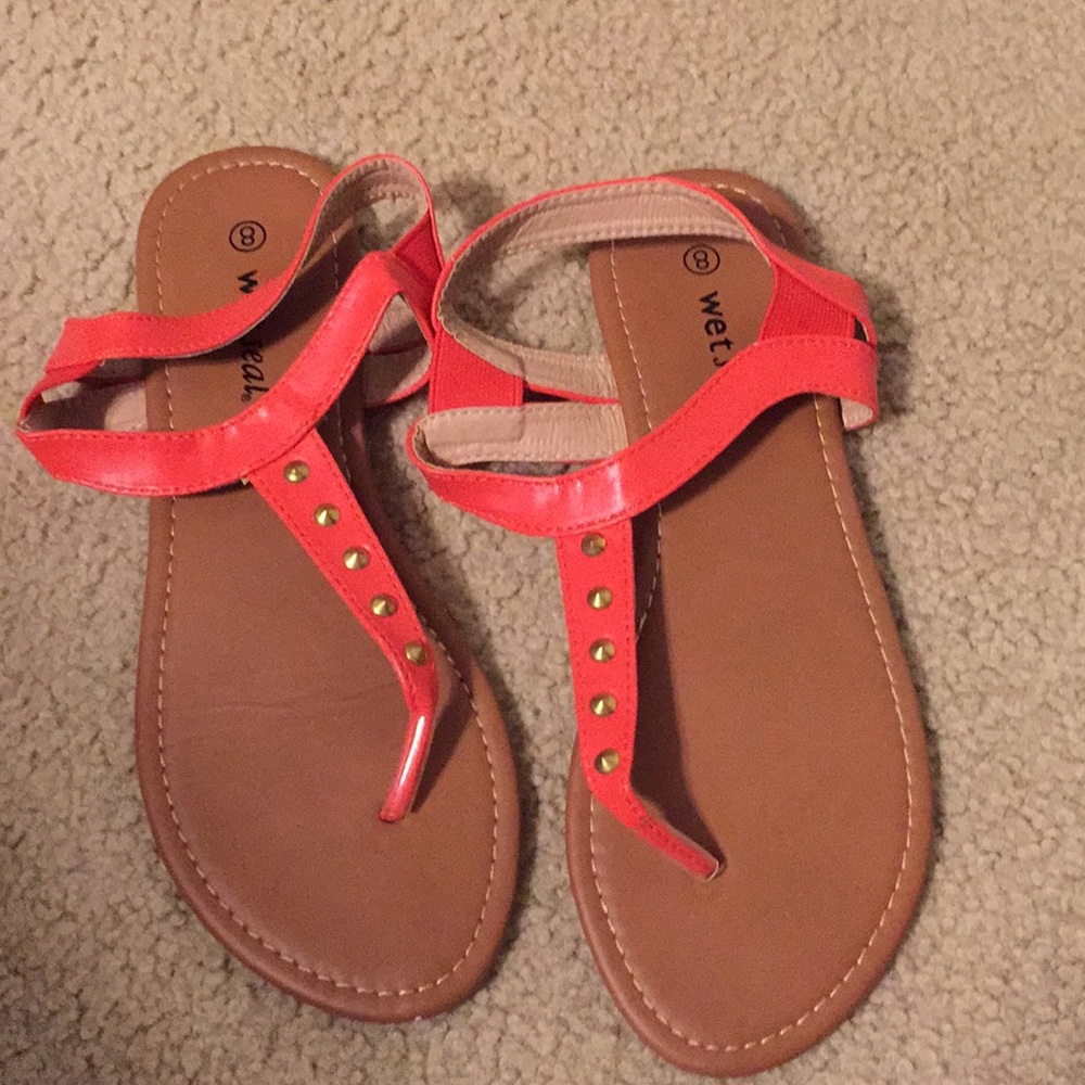 Coral sandals